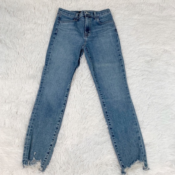 J Brand Alana Ripped-Hem crop Jeans in Project Destruct - Picture 2 of 12